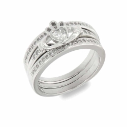 Inel din argint  cu pietre Cubic Zirconia Incolor