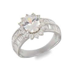 Inel din argint  cu pietre Cubic Zirconia Incolor