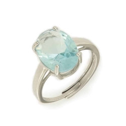 Inel din argint  cu pietre Cubic Zirconia Albastru