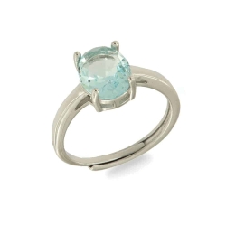 Inel din argint  cu pietre Cubic Zirconia Albastru