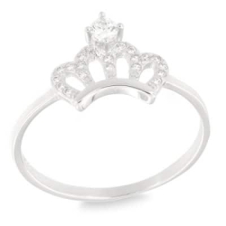 Inel din argint  cu pietre Cubic Zirconia Incolor
