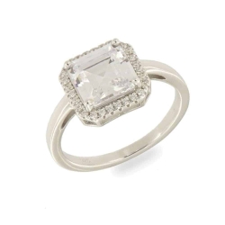 Inel din argint  cu pietre Cubic Zirconia Incolor