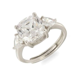 Inel din argint  cu pietre Cubic Zirconia Incolor