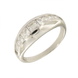 Inel din argint  cu pietre Cubic Zirconia Incolor