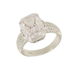 Inel din argint  cu pietre Cubic Zirconia Incolor