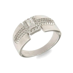 Inel din argint  cu pietre Cubic Zirconia Incolor