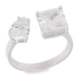 Inel din argint  cu pietre Cubic Zirconia Incolor