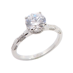 Inel din argint  cu pietre Cubic Zirconia Incolor