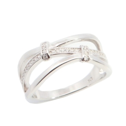 Inel din argint  cu pietre Cubic Zirconia Incolor
