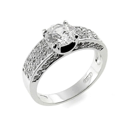 Inel din argint  cu pietre Cubic Zirconia Incolor