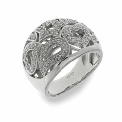 Inel din argint  cu pietre Cubic Zirconia Incolor