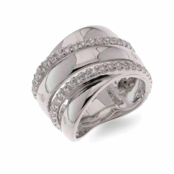 Inel din argint  cu pietre Cubic Zirconia Incolor