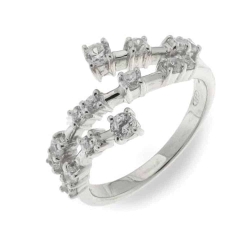 Inel din argint  cu pietre Cubic Zirconia Incolor