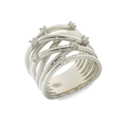 Inel din argint  cu pietre Cubic Zirconia Incolor