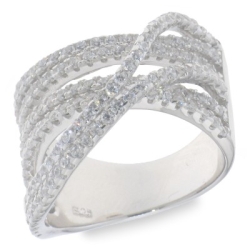 Inel din argint  cu pietre Cubic Zirconia Incolor