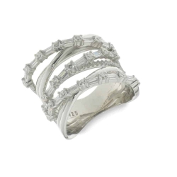 Inel din argint  cu pietre Cubic Zirconia Incolor