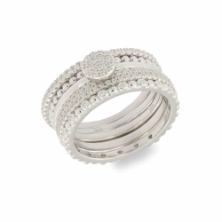 Inel din argint  cu pietre Cubic Zirconia Incolor