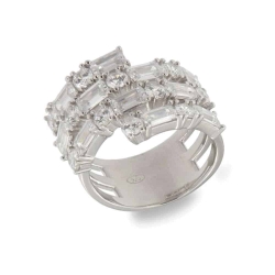Inel din argint  cu pietre Cubic Zirconia Incolor