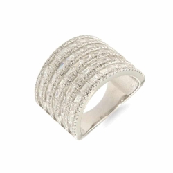 Inel din argint  cu pietre Cubic Zirconia Incolor