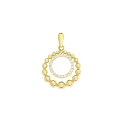 Pandantiv din aur galben cu pietre Cubic Zirconia Incolor