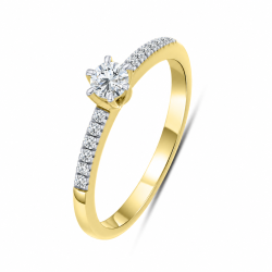 Inel din aur galben cu Cubic Zirconia Incolor