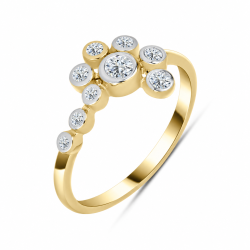 Inel din aur galben cu Cubic Zirconia Incolor