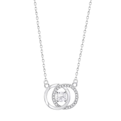 Colier din argint  cu pietre Cubic Zirconia Incolor