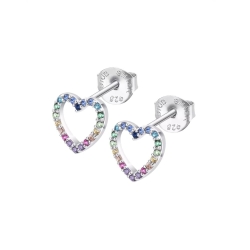 Cercei din argint  cu pietre Cubic Zirconia Multicoloră
