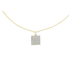 Colier din aur galben cu pietre Diamant