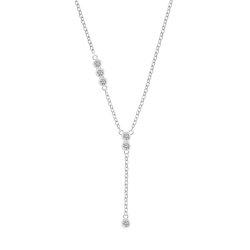 Colier din argint  cu pietre Cubic Zirconia Incolor
