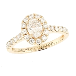 Inel din aur galben cu pietre Diamant