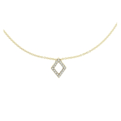 Colier din aur galben cu pietre Diamant