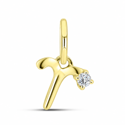 Pandantiv din aur galben cu Cubic Zirconia Incolor