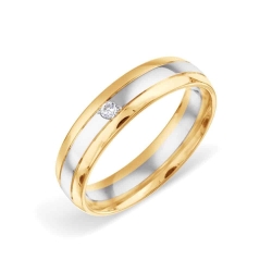 Verighetă din aur  cu pietre Cubic Zirconia Incolor