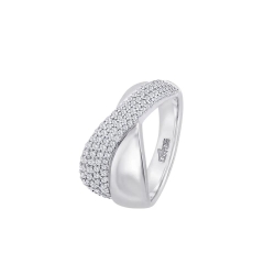 Inel din argint  cu pietre Cubic Zirconia Incolor