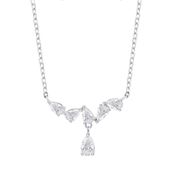 Colier din argint  cu pietre Cubic Zirconia Incolor