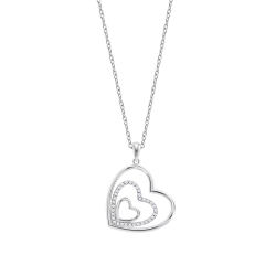 Colier din argint  cu pietre Cubic Zirconia Incolor