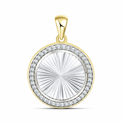Pandantiv din aur galben cu Cubic Zirconia Incolor