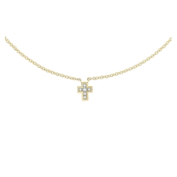 Colier din aur galben cu pietre Diamant