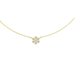 Colier din aur galben cu pietre Diamant