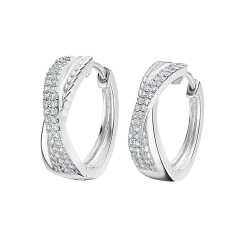 Cercei din argint cu Cubic Zirconia Incolor