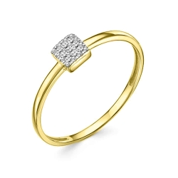 Inel din aur galben cu pietre Diamant