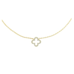 Colier din aur galben cu pietre Diamant