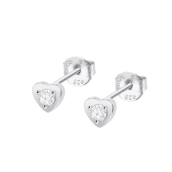 Cercei din argint  cu pietre Cubic Zirconia Incolor