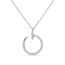 Colier din argint  cu pietre Cubic Zirconia Incolor