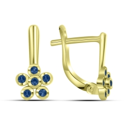 Cercei din aur galben cu pietre Nanotopaz