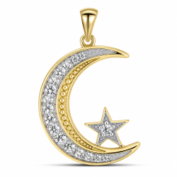 Pandantiv din aur galben cu Cubic Zirconia Incolor