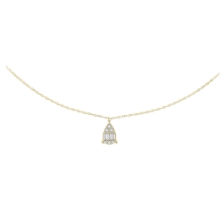 Colier din aur galben cu pietre Diamant