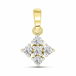 Pandantiv din aur galben cu Cubic Zirconia Incolor