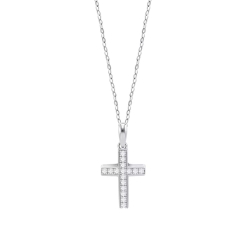 Colier din argint  cu pietre Cubic Zirconia Incolor